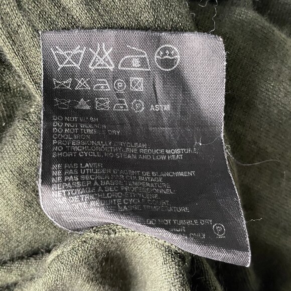 Prada Olive Green Cashmere Silk Turtleneck Sweater Size 44 Italy - Picture 7 of 8